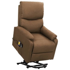 Sillón de masaje elevable tela gris taupé