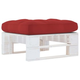 Otomana de jardín de palets madera de pino impregnada blanca de , Sofás modulares de exterior - Ref: Foro24-3066427, Precio: ...