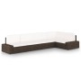 Juego muebles de jardín 5 pzas y cojines ratán sintético marrón de , Conjuntos de jardín - Ref: Foro24-3067153, Precio: 589,03 €