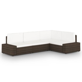 Juego de muebles de jardín 4 piezas ratán sintético marrón de , Conjuntos de jardín - Ref: Foro24-3067151, Precio: 445,04 €