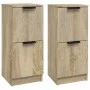Aparadores 2 uds madera contrachapada roble Sonoma 30x30x70 cm de vidaXL, Aparadores - Ref: Foro24-811176, Precio: 70,08 €, D...