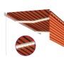 Toldo retráctil manual con persiana y LED naranja/marrón 3x2,5m by , Awnings - Ref: Foro24-3069265, Price: 294,62 €, Discount: %