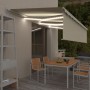 Toldo retráctil manual con persiana y luz LED crema 6x3 m de , Toldos - Ref: Foro24-3069362, Precio: 552,37 €, Descuento: %