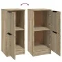 Aparadores 2 uds madera contrachapada roble Sonoma 30x30x70 cm de vidaXL, Aparadores - Ref: Foro24-811176, Precio: 70,08 €, D...