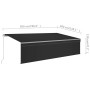 Toldo retráctil manual con persiana y luz LED antracita 5x3 m von , Markisen - Ref: Foro24-3069464, Preis: 404,39 €, Rabatt: %
