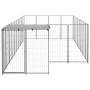 Perrera plateada 10,89 m² acero by , Dog kennels and fences - Ref: Foro24-3082210, Price: 400,03 €, Discount: %