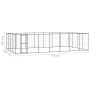 Perrera de exterior de acero 33,88 m² by , Dog kennels and fences - Ref: Foro24-3082315, Price: 743,25 €, Discount: %