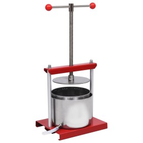 Prensa de vino y fruta acero inoxidable 6 L de , Producción de vino - Ref: Foro24-146897, Precio: 100,32 €, Descuento: %