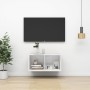 Mueble TV pared madera contrachapada blanco brillo 37x37x72 cm by , TV Furniture - Ref: Foro24-805477, Price: 42,42 €, Discou...
