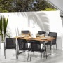 Sillas de jardín 6 unidades acero y textilene negro by , Garden chairs - Ref: Foro24-316819, Price: 124,76 €, Discount: %