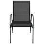 Sillas de jardín 6 unidades acero y textilene negro by , Garden chairs - Ref: Foro24-316819, Price: 124,76 €, Discount: %