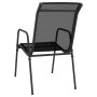 Sillas de jardín 6 unidades acero y textilene negro by , Garden chairs - Ref: Foro24-316819, Price: 124,76 €, Discount: %