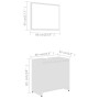 Conjunto de muebles de baño madera contrachapada blanco