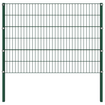 Panel de valla con postes hierro verde 1,7x1,2 m | Foro24.es | Tu tienda online para hogar, jardín y más Foro24.es