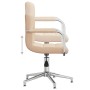 Silla de comedor giratoria tela color crema | Foro24.es | Tu tienda online para hogar, jardín y más Foro24.es