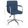 Silla de comedor giratoria tela azul by , dining chairs - Ref: Foro24-3088066, Price: 86,78 €, Discount: %
