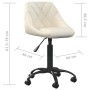 Silla de oficina de terciopelo crema von , Bürostühle - Ref: Foro24-3088845, Preis: 92,72 €, Rabatt: %