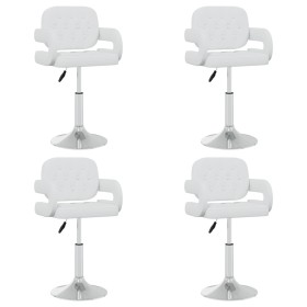 Sillas de comedor giratorias 4 unidades cuero