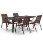 Juego de comedor de jardín 5 piezas con cojines marrón y negro | Foro24.es | Tu tienda online para hogar, jardín y más Foro24.es