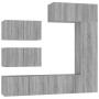 Set de muebles para TV 6 pzas madera contrachapada gris Sonoma by , TV Furniture - Ref: Foro24-3114556, Price: 198,90 €, Disc...