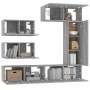 Set de muebles para TV 6 pzas madera contrachapada gris Sonoma by , TV Furniture - Ref: Foro24-3114556, Price: 198,90 €, Disc...