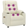 Sillón de masaje eléctrico cuero sintético crema de , Sillones de masaje eléctricos - Ref: Foro24-3143457, Precio: 257,08 €