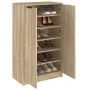 Sonoma oak plywood shoe rack cabinet 59x35x100 cm by vidaXL, Shoe racks and shoe organizers - Ref: Foro24-811442, Price: 91,7...