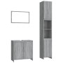 Set de muebles de baño 3 pzas madera contrachapada gris sonoma | Foro24.es | Tu tienda online para hogar, jardín y más Foro24.es