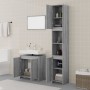 Set de muebles de baño 3 pzas madera contrachapada gris sonoma | Foro24.es | Tu tienda online para hogar, jardín y más Foro24.es