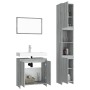 Set de muebles de baño 3 pzas madera contrachapada gris sonoma | Foro24.es | Tu tienda online para hogar, jardín y más Foro24.es