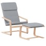 Sillón de relax con taburete tela gris claro de , Sillones - Ref: Foro24-3154413, Precio: 116,89 €