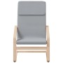 Sillón de relax con taburete tela gris claro de , Sillones - Ref: Foro24-3154413, Precio: 116,89 €