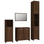 Set de muebles baño 4 pzas madera contrachapada roble marrón by , Bathroom furniture - Ref: Foro24-3154405, Price: 172,84 €, ...