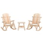Juego de muebles de jardín 3 piezas madera maciza de abeto by , Garden sets - Ref: Foro24-3185523, Price: 317,20 €, Discount: %