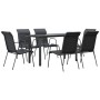 Juego de comedor para jardín 7 piezas acero y textilene negro von , Gartensets - Ref: Foro24-3200713, Preis: 289,11 €, Rabatt: %