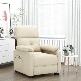 Sillón reclinable eléctrico de tela crema de , Sillones - Ref: Foro24-3073811, Precio: 224,84 €
