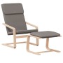 Sillón de relax con taburete de tela gris taupé | Foro24.es | Tu tienda online para hogar, jardín y más Foro24.es