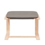 Sillón de relax con taburete de tela gris taupé | Foro24.es | Tu tienda online para hogar, jardín y más Foro24.es