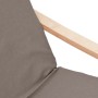 Sillón de relax con taburete de tela gris taupé | Foro24.es | Tu tienda online para hogar, jardín y más Foro24.es