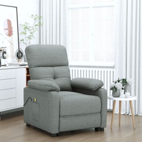 Sillón de masaje eléctrico tela gris oscuro