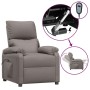 Sillón reclinable eléctrico tela gris taupé