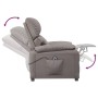 Sillón reclinable eléctrico tela gris taupé