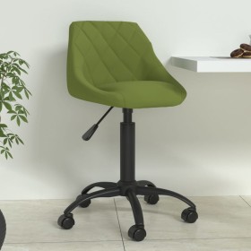 Silla de comedor de terciopelo verde claro