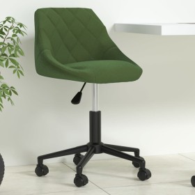 Silla de oficina giratoria de terciopelo verde