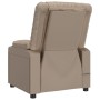 Sillón reclinable de cuero sintético color capuchino