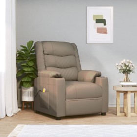 Sillón de masaje de cuero sintético color capuchino de , Sillones de masaje eléctricos - Ref: Foro24-348055, Precio: 214,64 €