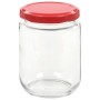 Tarros de mermelada de vidrio con tapa roja 48 unidades 230 ml | Foro24.es | Tu tienda online para hogar, jardín y más Foro24.es