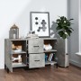 Betongraues Sideboard aus Holzwerkstoff, 100 x 36 x 60 cm von vidaXL, Sideboards - Ref: Foro24-812523, Preis: 85,70 €, Rabatt: %
