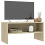 Mueble de TV madera contrachapada roble Sonoma 80x40x40cm | Foro24.es | Tu tienda online para hogar, jardín y más Foro24.es