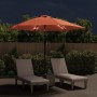 Sombrilla de jardín con luces LED palo acero terracota 300cm von , Sonnenschirme - Ref: Foro24-313757, Preis: 96,99 €, Rabatt: %